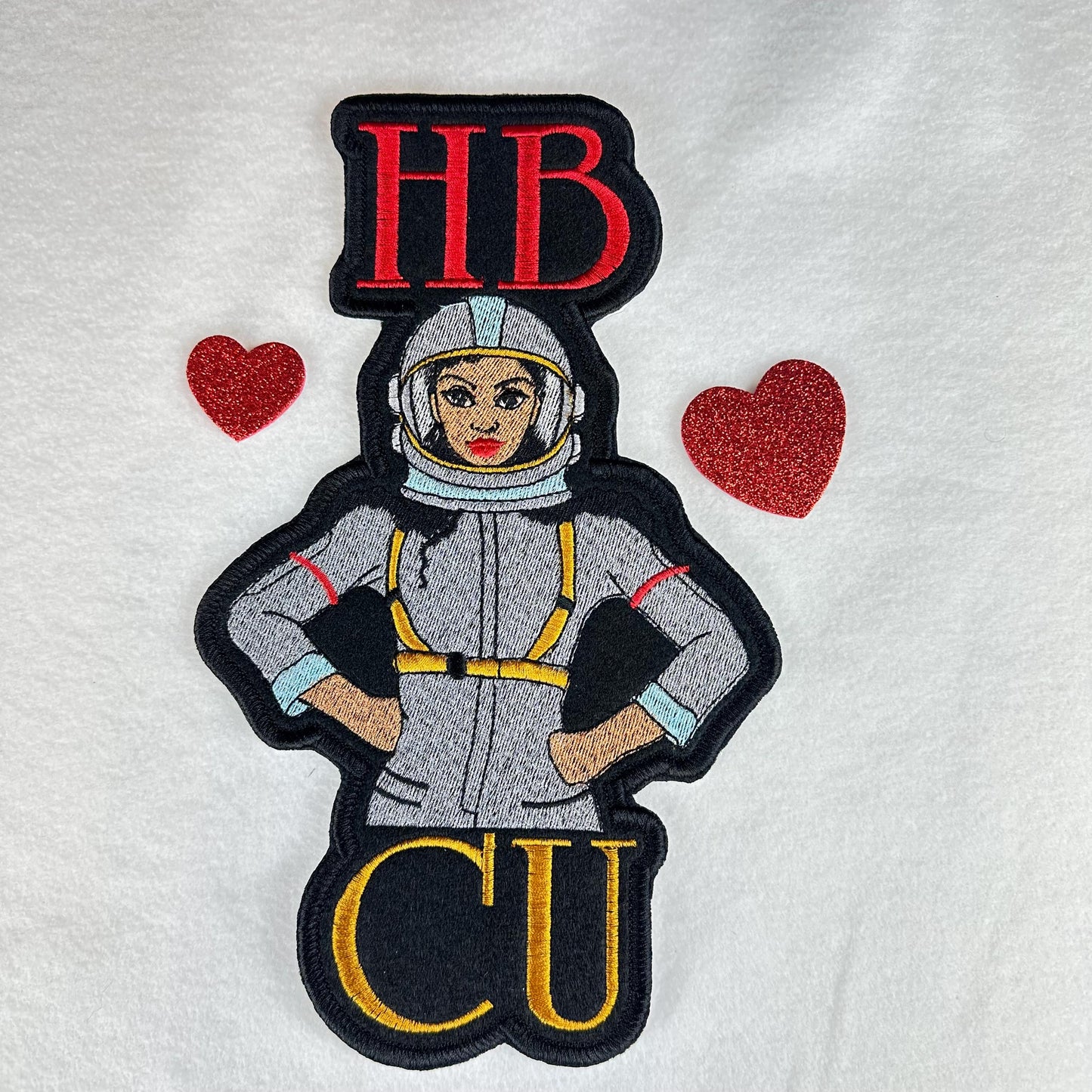 HBCU Female Astronaut Patch | Black Woman Space Explorer, Inspirational HBCU Pride