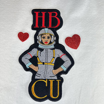 HBCU Female Astronaut Patch | Black Woman Space Explorer, Inspirational HBCU Pride