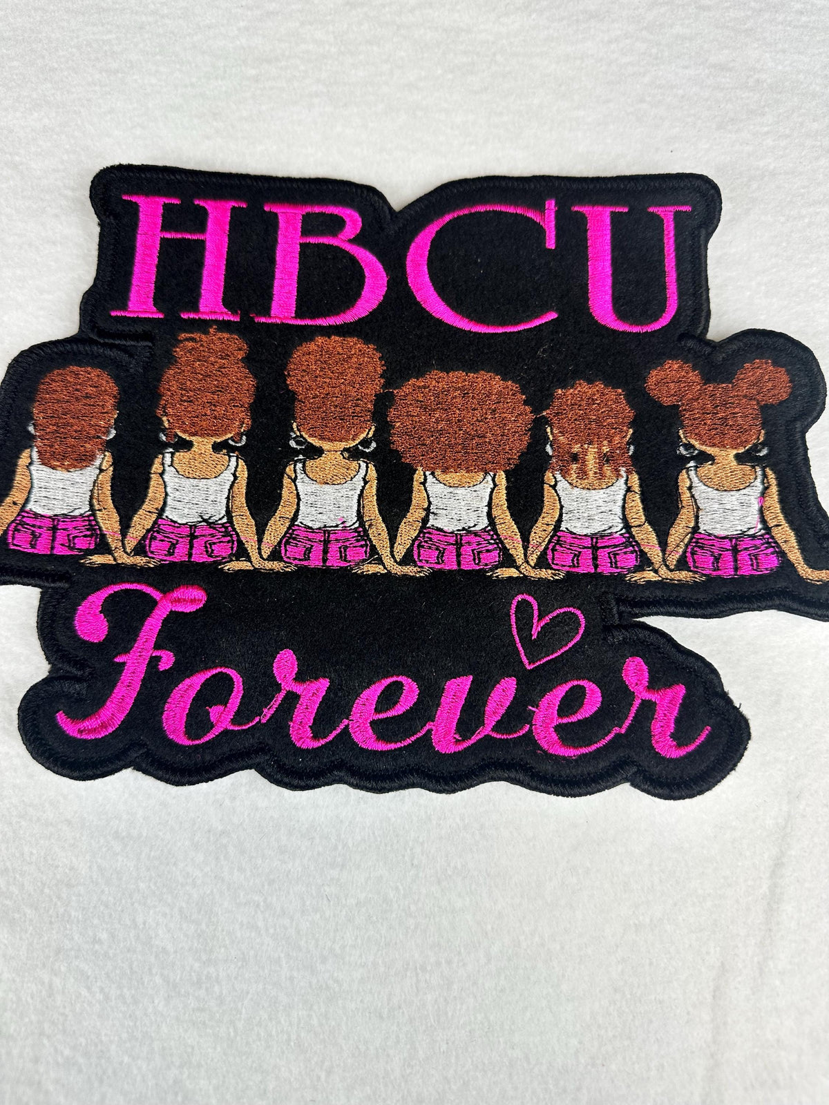 HBCU Forever Female Friends Patch, Black College Pride Iron On Embroidery Patch, Black Girl Magic HBCU Grad Gift for Jackets & Bags