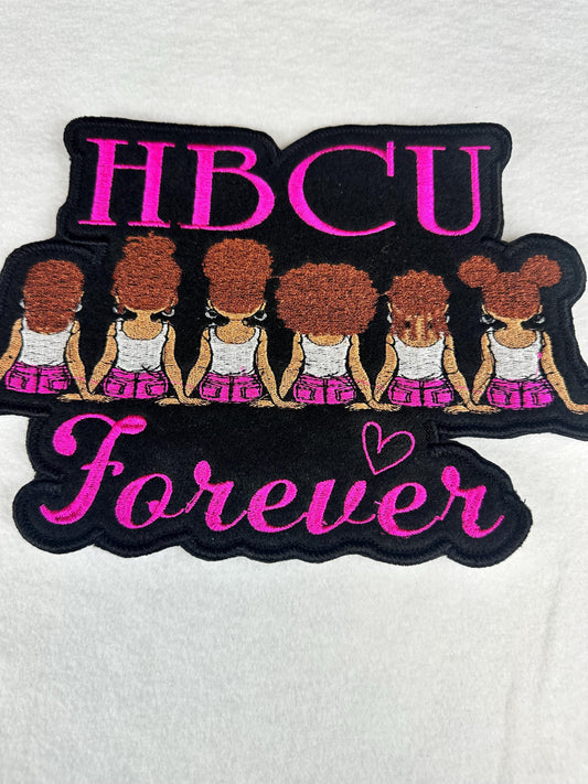 HBCU Forever Female Friends Patch, Black College Pride Iron On Embroidery Patch, Black Girl Magic HBCU Grad Gift for Jackets & Bags