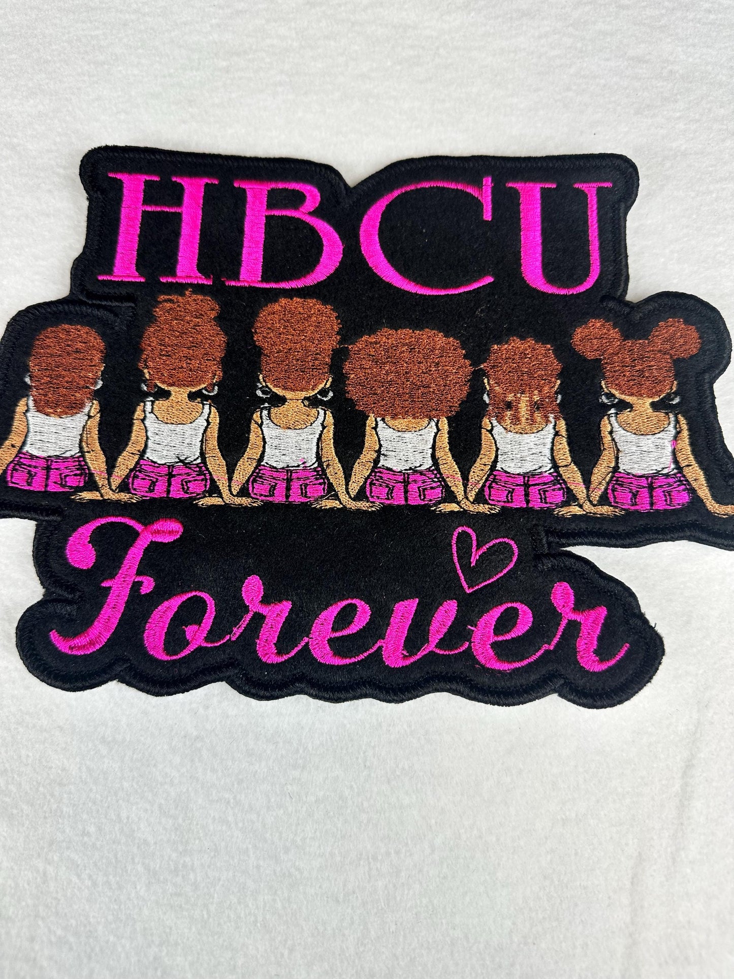 HBCU Forever Female Friends Patch, Black College Pride Iron On Embroidery Patch, Black Girl Magic HBCU Grad Gift for Jackets & Bags