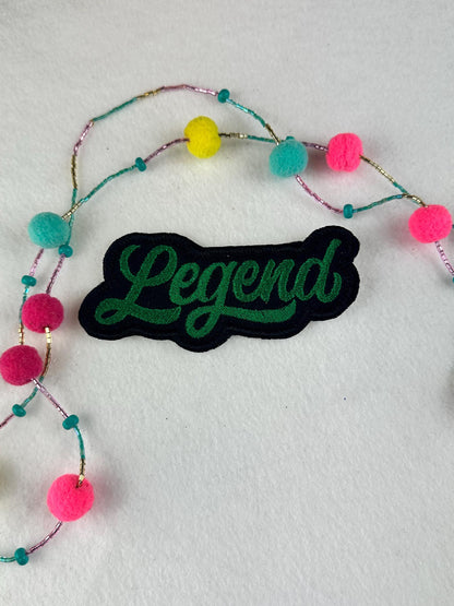 LEGEND Embroidery Patch, Iconic Vintage Ancestor Sew-On Patch for Jackets, Tote Bags & Backpacks