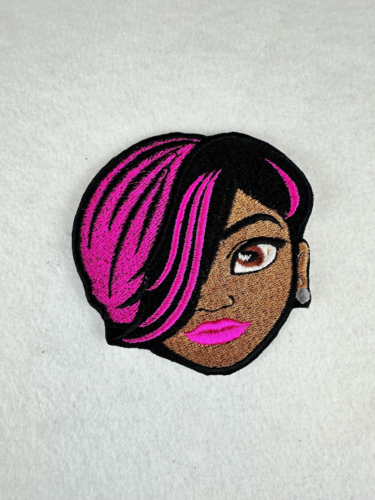 Afro Woman Embroidery Patch, 3D Black Woman for Jackets, Sew on with Iron on adhesive for placement, Tote Bags & Backpacks