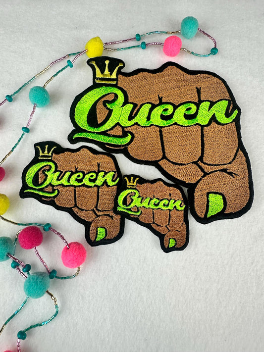 Queen Embroidery Patch Bundle (Set of 3), Small Medium Large, Colorful Queen Patches, Sew On with Iron-On Adhesive for Placement