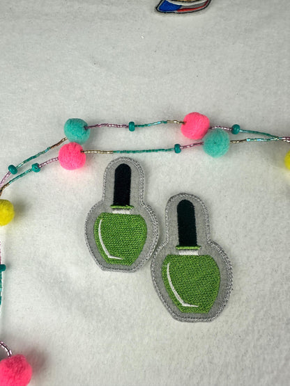 Nail Polish Mini Embroidery Patch, Mini Patch for Croc Charms, Perfect for Bling Crocs, Cute Beauty Patch for Bags & Jackets