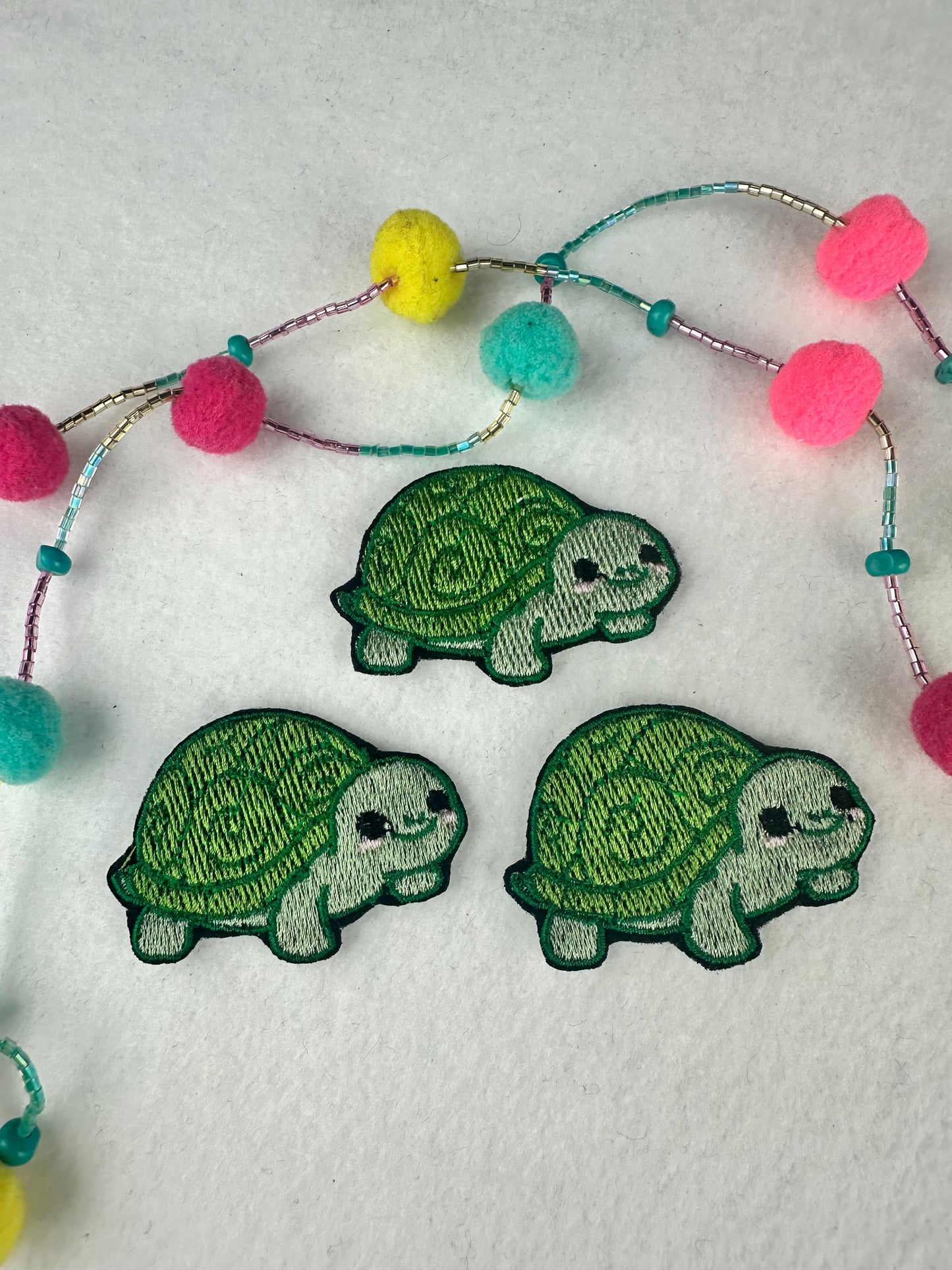 Turtle Mini Embroidery Patch, Tortoise Mini Patch, Croc Charm Patch, Cute Turtle Patch for Baby Blanket, Diaper Bag & Onesies