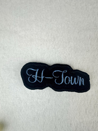 H-Town Embroidery Patch Bundle (Set of 3), Large Medium Small , Houston City Pride Patch Set, Sew On with Iron-On Adhesive for Placement