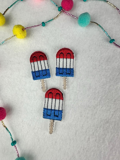 Popsicle Mini Embroidery Patch, Ice Cream Patch, Summer Fun Patch, Croc Charm Patch, Cute Mini Patch for Bags & Backpacks