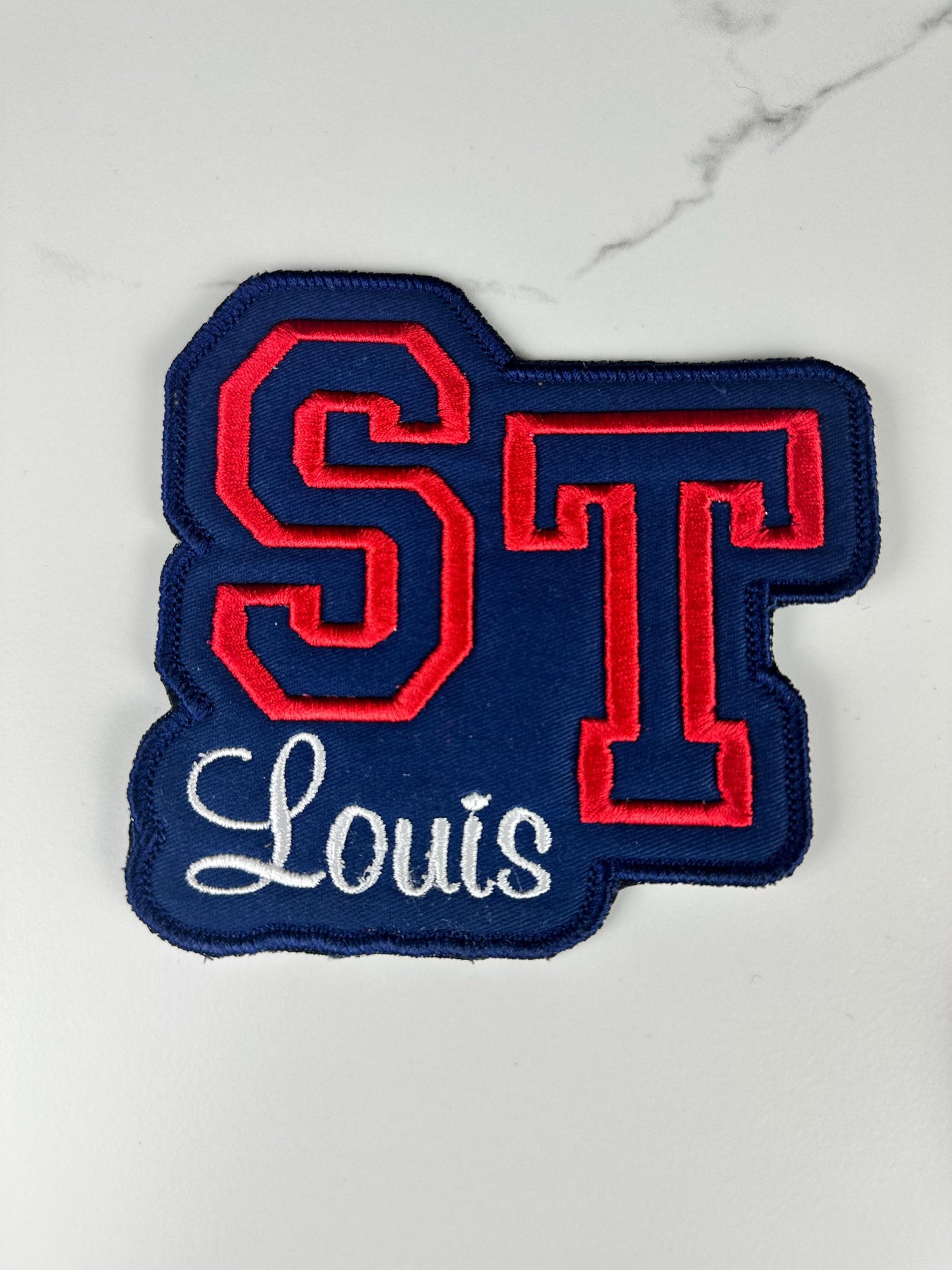 Embroidered Varsity Letter City Patch, St Louis, Atx, DC, NYC, US Army | Applique (Sew On Only)