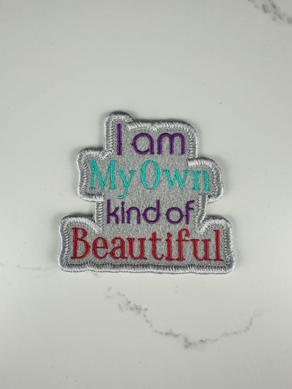 I Am My Own Kind of Beautiful Patch, Self Love Iron On Embroidery Patch, Black Girl Magic Affirmation for Jackets & Bags