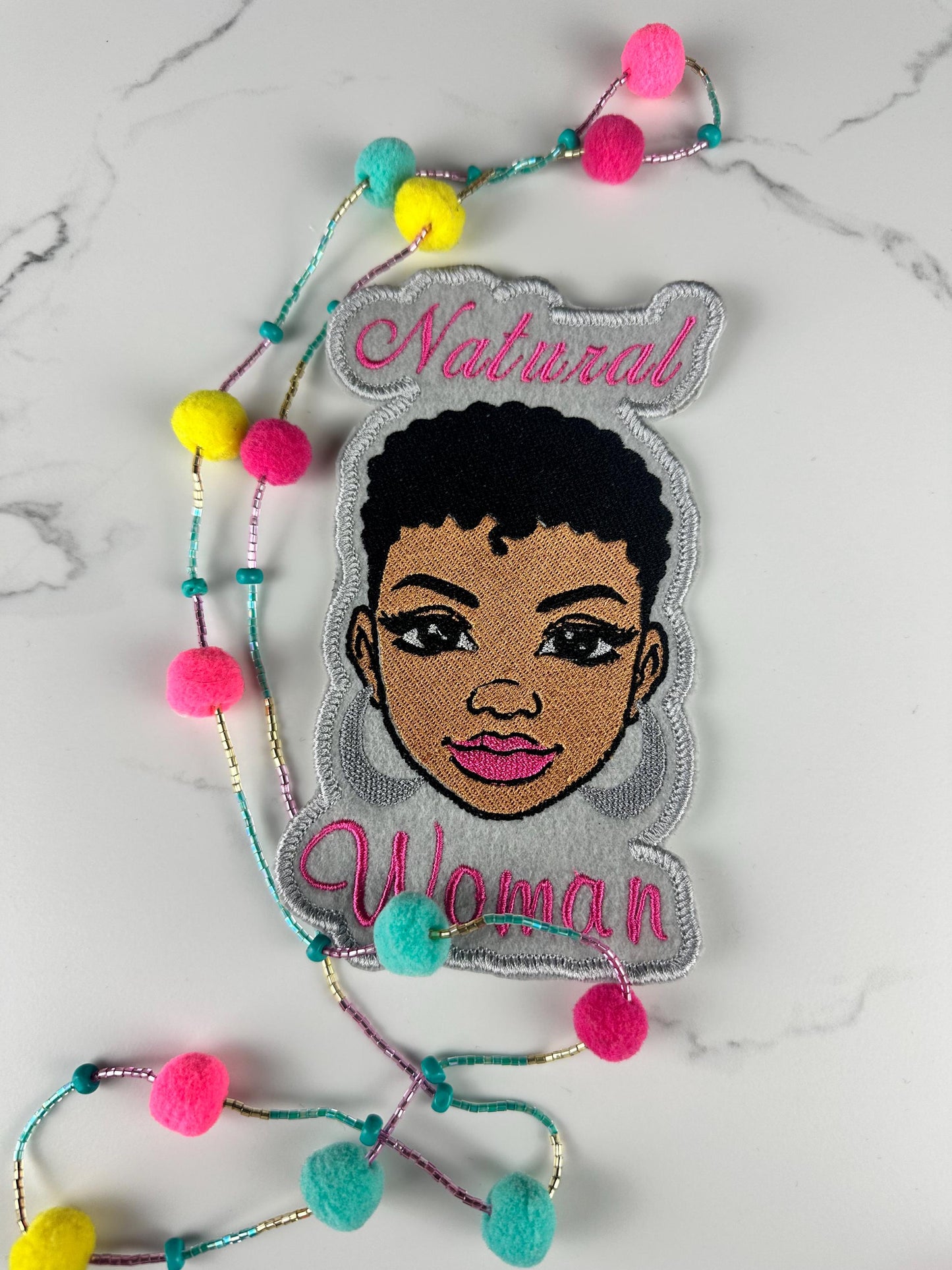 Natural Woman Embroidery Patch, Black Girl Magic Patch, African American Woman Patch, Natural Hair Patch,