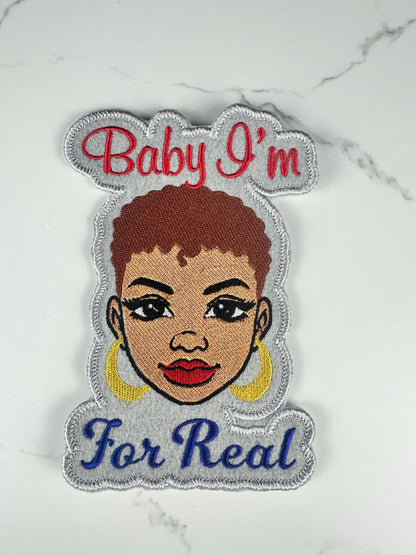 Professor Embroidery Patch, Afro Woman Patch, Sew On with Iron-On Adhesive for Placement