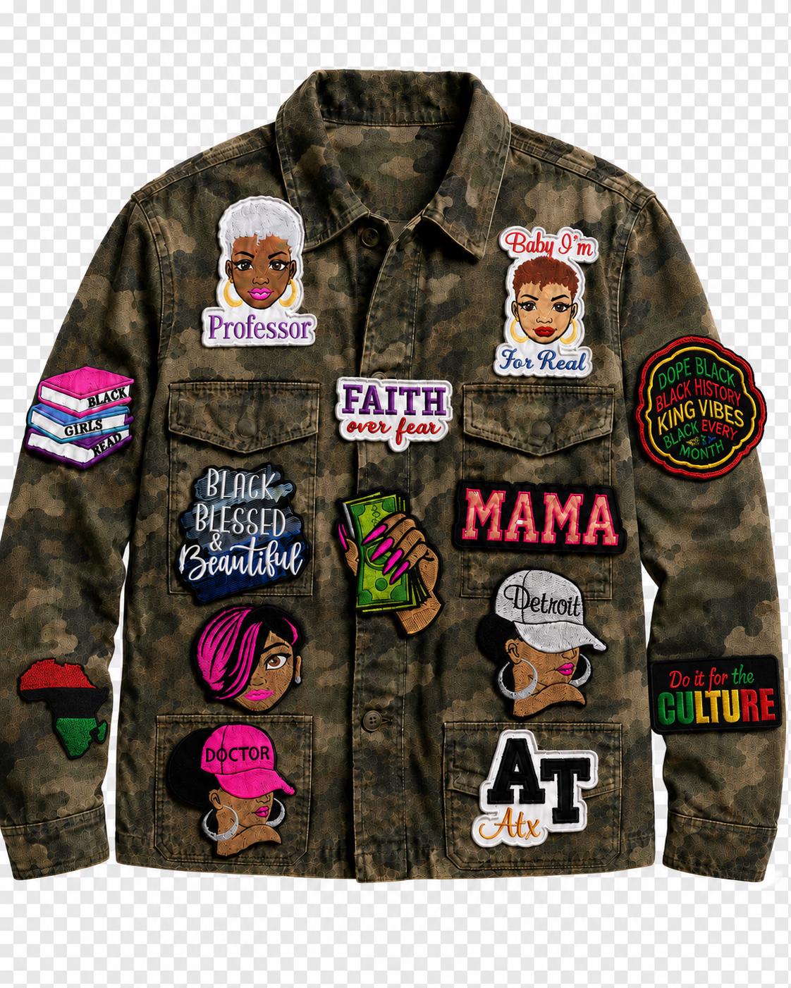 Baby I’m For Real Embroidery Patch, Afro Woman Patch, Sew On with Iron-On Adhesive for Placement