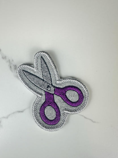 Scissors Embroidery Patch, Sewing Patch, Craft Patch, Quilter Gift, Sew On Patch with Iron-On Adhesive for Placement