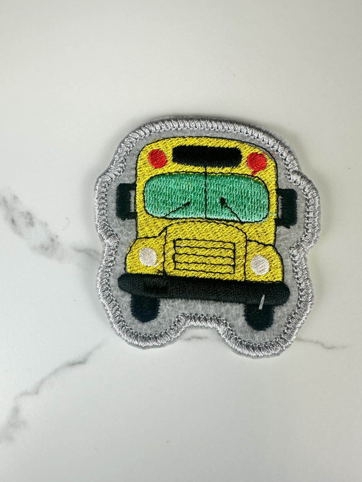 School Bus Embroidery Patch, Yellow Bus Patch, Sew On Patch with Iron-On Adhesive for Placement, Teacher Gift,  School Patch, Backpack Patch